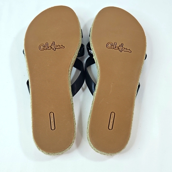 Cole Haan Nike Air Leather Black and Tan Sandals with Adjustable Straps Size 7 - Picture 6 of 6